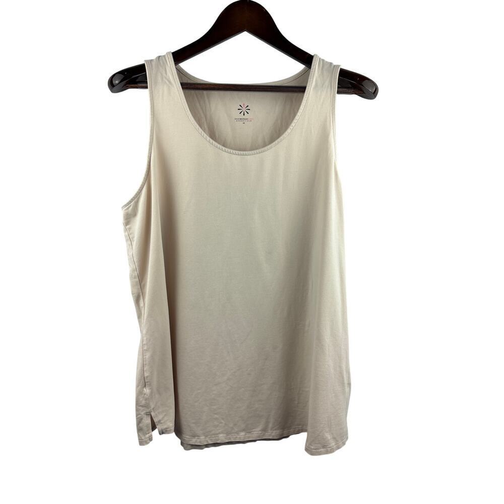 Women’s Isaac Mizrahi Live! Size 1X Beige Tank Top